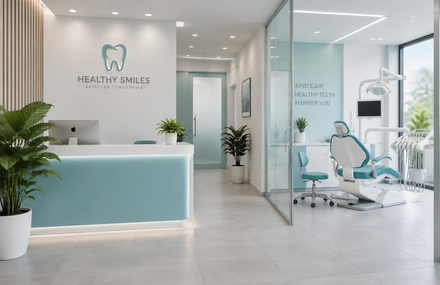 Reception and treatment area inside Grace Dental Clinic
